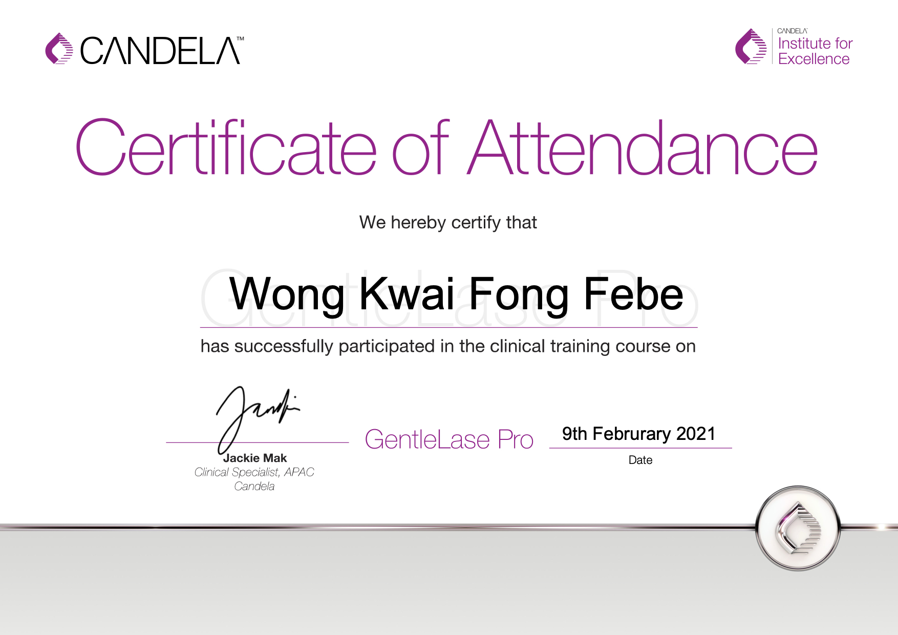 GentleLase_Pro_Certifcate_WongKwaiFongFebeYanis