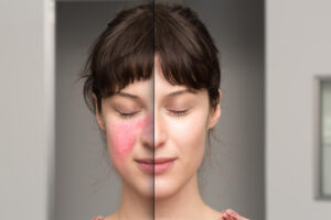 rosacea before after cosmetic treatment skin disorders