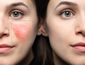 rosacea before after laser treatment