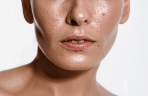 oily skin woman makeup greasy
